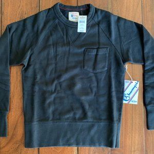 Todd Snyder x Champion Midweight Pocket Crewneck Sweatshirt Black Mens XS